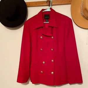 The Limited red pea coat